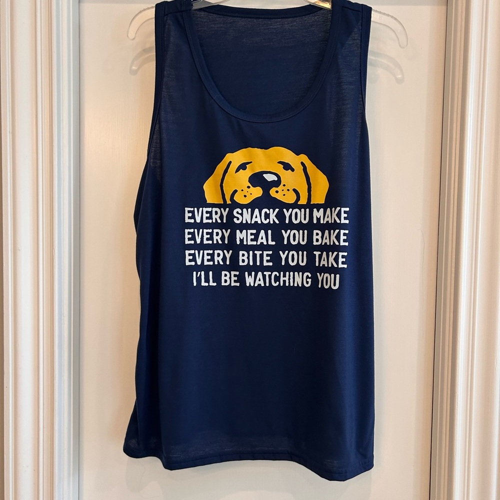 Life is Good Dog Lover's Navy Blue Tank Top
